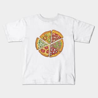 Diferent Pizza Slices Kids T-Shirt